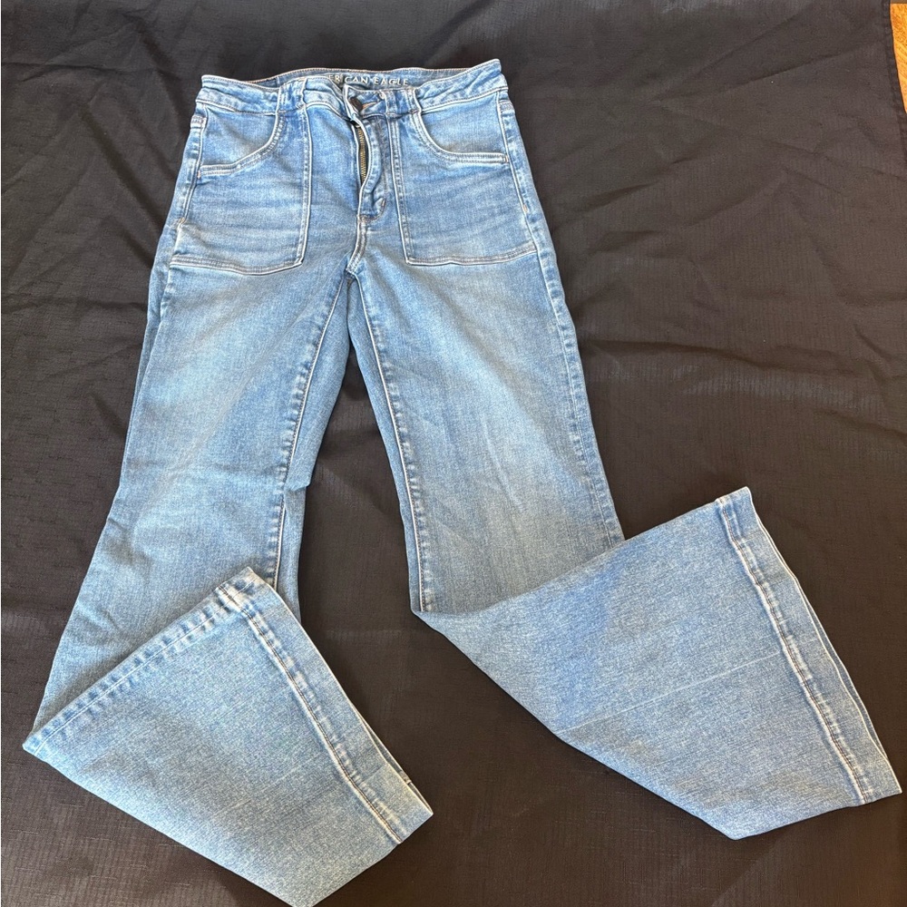 American Eagle Outfitters Light Blue Flare Jeans